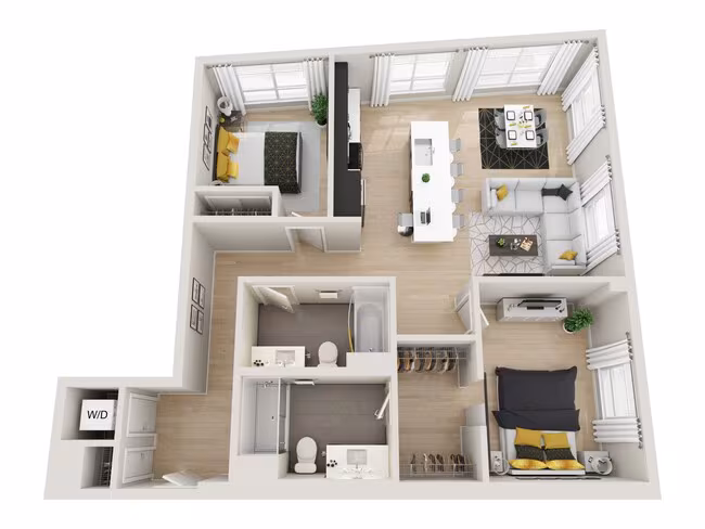 2x2 F floor plan